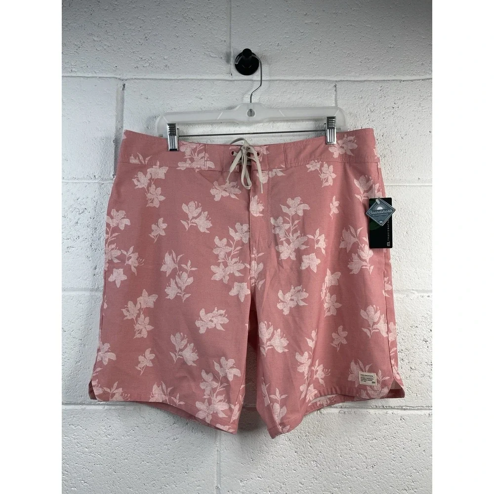 Travis Mathew Men's Board Shorts Macadamia Nut Heather Blush Pink Size 34‎ NWT